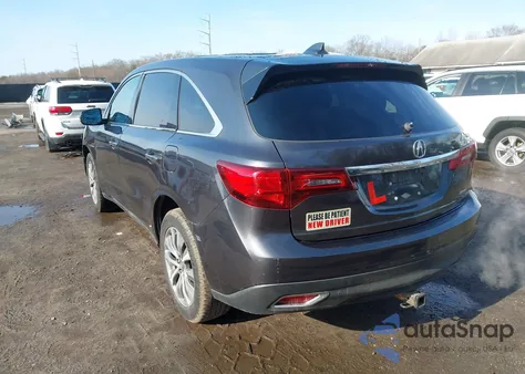 2014 Acura Mdx Technology Package from USA, damaged, VIN 5FRYD4H49EB033401